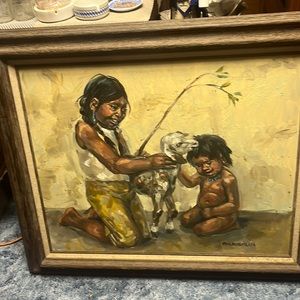 Large signed oil painting